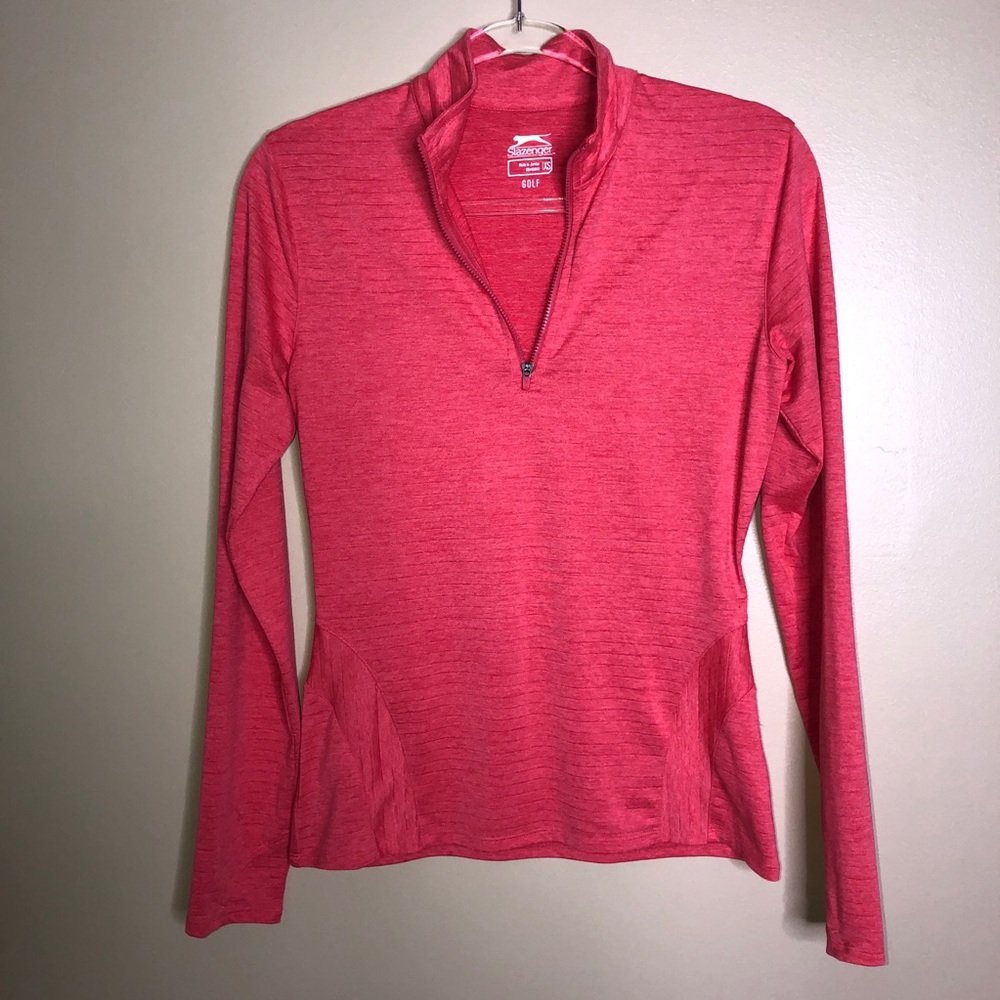 Pink slazenger golf quarter zip pullover
